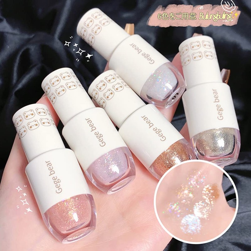 Gege Bear Starry Liquid Eyeshadow, 0.16 oz (4 g), Liquid