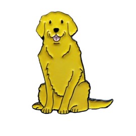 Dark Spark Decals Golden Retriever Dog 1.5" Enamel Pin for Dog Lovers