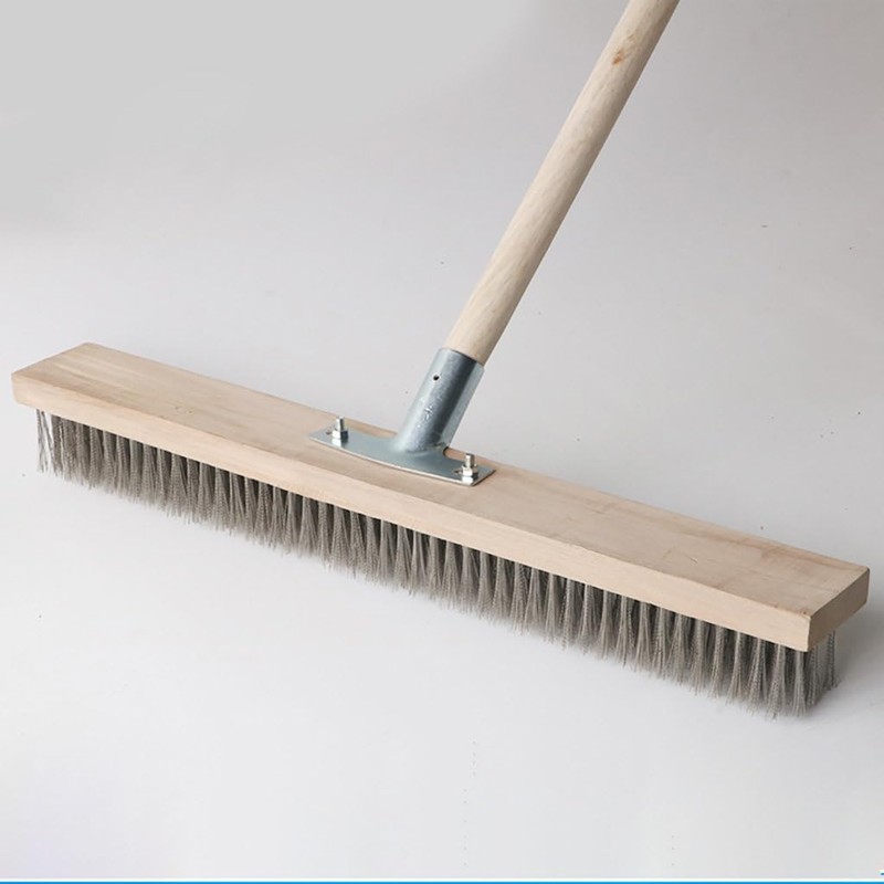 16" Heavy-Duty Rough Surface Floor Brush,Stainless Steel Wire Large Deck