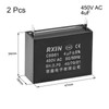 BOXONLY CBB61 4uF Ceiling Fan Capacitor 450V AC 40/70/21 ±5%