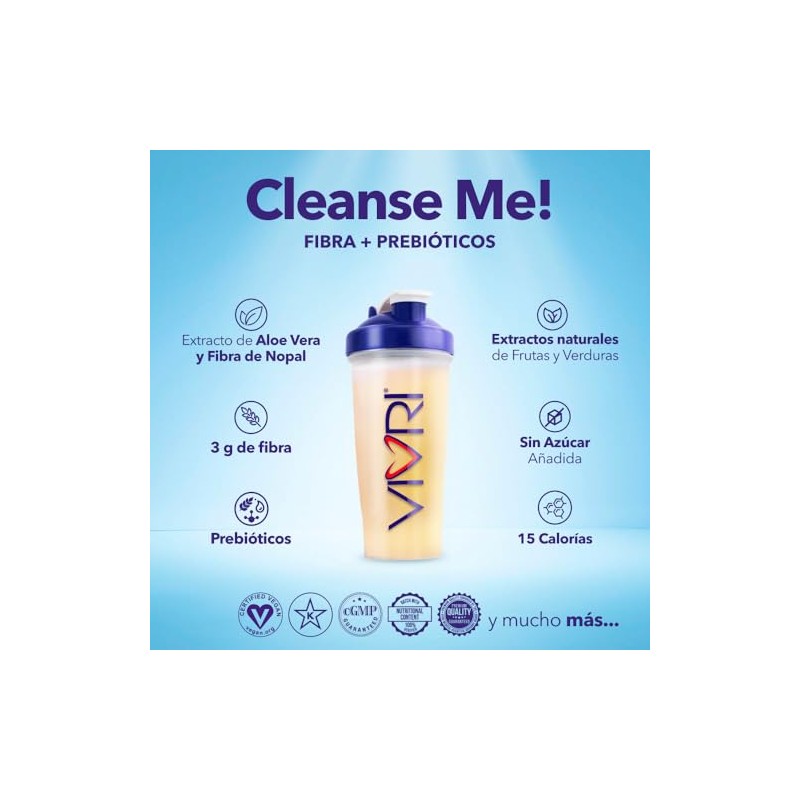 VIVRI Cleanse Me! Bebida Digestiva en Polvo Sabor Mango con