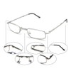 Metal Folding Reading Glasses with Case Slim Stylish Compact Folding