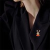 WCRAZYE Rhinestone Bow Rabbit Brooch Pin for Women Girls Men