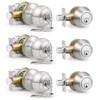 Brotima 3 Pack Keyed Alike Front Door Knob and Deadbolt