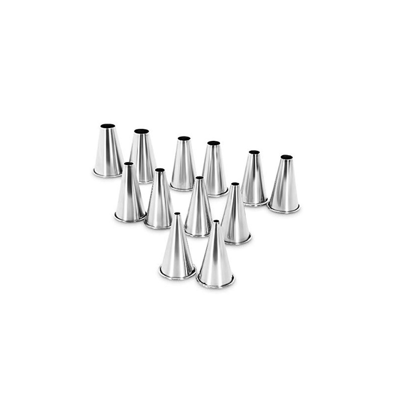 thermohauser 12 Piece Stainless Steel Nozzle Set XXL 4-15mm Outlet