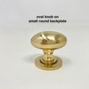 Solid Polished Brass Cabinet Knobs and Handles, I00% Brass (38mm