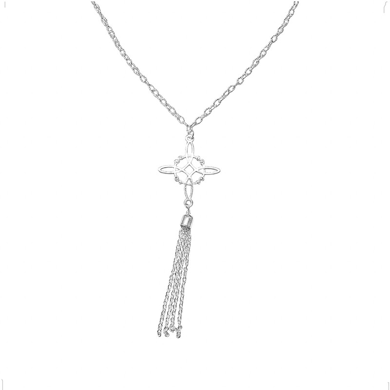 Agalea | Collar Corbatero con Dije de Nudo de Bruja