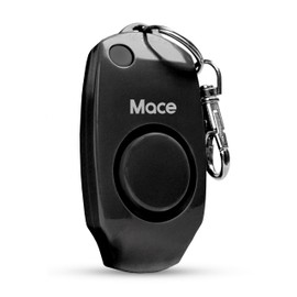 Mace Personal Safety Alarm - Loud 130db Siren, Built in Emergency Whistle, Easy On/Off Push Button Activation, Batteries Included, Personal Alarm for Women & Men - Black