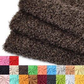 Surf turtle Faux Fur Fabric for Teddy Bears - Soft Craft Material for DIY Dolls & Toys 36''x59'' (Dark Brown, 1 Yard)