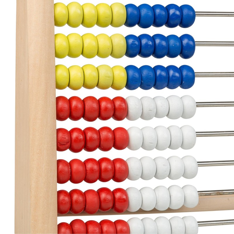 Idena 22924 Wooden Counting Frame with 100 Threaded Beads in