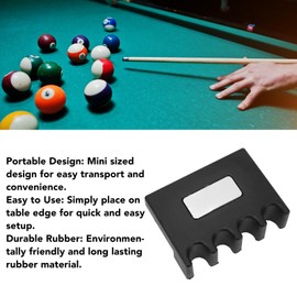 4 Holes Pool Stick Rest, 4 Holes Pool Cue Holder Stick Rest Anti Slip Pool Stick Holder 4 Cue Table Pool Cue Holder Billiard Cue Holder Mini Stick Holder Pool Cue Holder Claw for Billiards