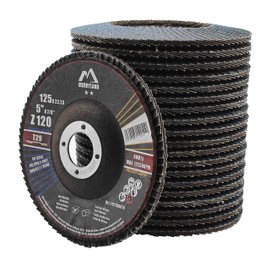 Merryland Flap Disc 5 inch Metal for Angle Grinder, 5inch 120 Grit T29 Flap Wheel 20 Pack, Blue Zirconium Corundum INOX Stainless Steel Iron Universal, Craft-Line FC1108614-20