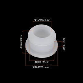 MECCANIXITY 10Pcs Snap Rubber Grommet Hole Plug Mount Dia 19mm ID 15mm H 14mm Seal Anti-Scratch for Electrical Box Cable Pipe Transparent