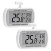 2 Pack Refrigerator Fridge Thermometer Digital Freezer Room Thermometer Waterproof