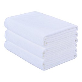 HOPESHINE Microfiber Gym Towels Fast Drying Sports Towel 3-Pack 16inch X 32inch (White)