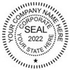 Corporate Seal Embosser and Self Inking Stamp | Combo (Blue,