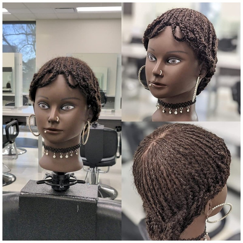 African Mannequin Head with 100% Human Hair Mannequin Head Curly