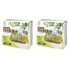 Set of 2 Clear Plastic Bird Window Feeder with 3