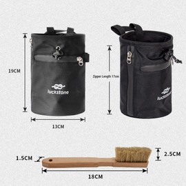 Magnesium Powder Storage Bag Climbing Chalk Bag with Brush for Bouldering Weightlifting