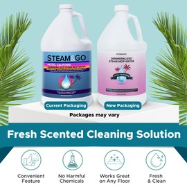 Steam & Go Deminerilized Water - Multi-Surface Cleaner for Steam Cleaners, Hardwood Floors, Kitchens, & Bathrooms - Germ-Killing Formula - Hotel California Scent - 1 Gallon