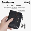 Unbranded Men's Leather RFID Blocking Zip Around Credit Card Holder