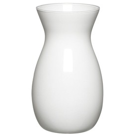 Floral Supply Online - White Home Decor Vase and Flower Guide Booklet - Decorative Glass Flower Vase for Floral Arrangements, Weddings, Parties, and Office Decor.