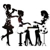 Vinyl Wall Decal Beauty Salon Hairdresser Manicure Nail Fashion Model