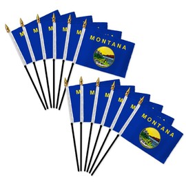 Montana 4x6in Stick Flag - 1 dozen pack