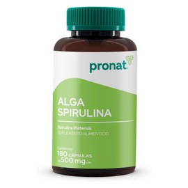 PRONAT  Alga Spirulina 100 Pura, Suplemento Alimenticio, 180 cpsulas de 500 mg                                                                        