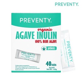 Preventi 오가닉 프리미엄 블루 아가베 이눌린  프리바이오틱스(40포) 3세트_순수 멕시코산 100% 유기농 식이섬... Organic Premium Blue Agave Inulin Prebiotics (40 Packs) Set of 3 - 100% Pure Mexican Organic Dietary Fiber
