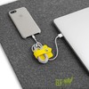 ELFRhino Portable Electronic Device Cover Cord Organizer for Earphones, Yellow