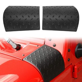 KIMISS Side Angle Cover Side Angle Cover,2Pcs Engine Hood Body Armor Cowl Side Cover Trim Fit for Jeep Wrangler JK 2007‑2017