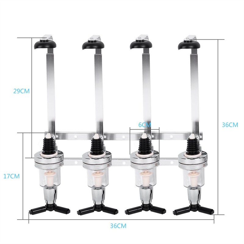 Ics For Home Bar Bar Accesorio 4 Botellas Montado en
