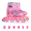 HC Life Patines Rosa En Linea Ajustables Con Luz Equipo Seguridad