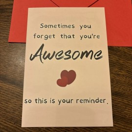 Unbranded Birthday Love Awesome Wife Girlfriend Niece Daughter 5”x7” Blank Greeting Card