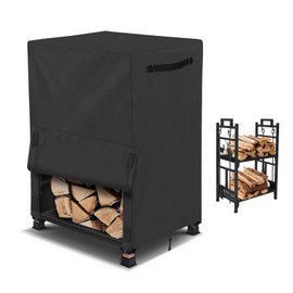 AKEfit Firewood Log Rack Cover, Waterproof Covers for firewood 17in, Indoor/Outdoor Log Holder Cover Wood Storage Cover Firewood Cover only, without Brackets