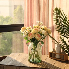 Justoyou Silk Artificial Rose Flowers Bridal Bouquet Flowers