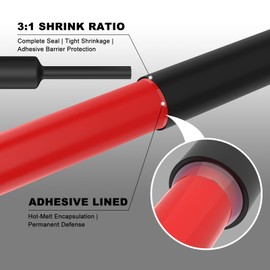 Sihoope 5/8 Inch Black Heat Shrink Tubing Roll, 3:1 Adhesive Lined Heat Shrink Tubing,Marine Grade Waterproof Heatshrink Tubes, Electrical Shrink Wrap Tubing Industrial Electric Automotive - 32ft