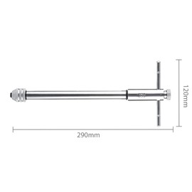 Tap Extension, Tap Wrench for Taps, M5 - M12 Long Tool Holder with Sliding Handle, for Taps (Silver)