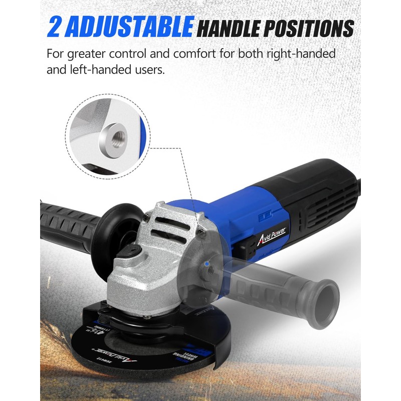 AVID POWER Angle Grinder, 7.5-Amp 4-1/2 inch Electric Grinder Power