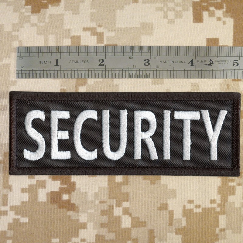SECURITY 5"x2" Vest Tactical Embroidered Nylon Hook Patch