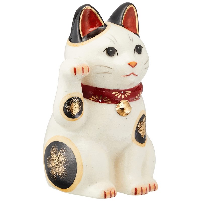 Yakushi Kiln 7854 Ceramic Chrysanthemum Flower Maneki Neko Maneki Neko