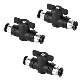 TVETE BUC-6 Pneumatic Connector, Hand Valve, Ball Valve, 0.2 inch (6 mm), Outer Diameter 0.2 inch (6 mm), Air Flow Control Valve, Pressure Adapter, Quick Coupling Connector, Tube Hose, BUC Switch,