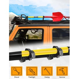 ADTOPI Roll Cage Mount Quick Release Rubber Clamp Mount Kit from 1-1/7'' to 1-3/7'' Tools or Equipments Fit 1/1.5/1.75 Inch Horizontal Bar Clamp Mounting Kit for ATV UTV