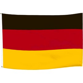 5x3ft Double Sided Germany National Flag Banner with Two Brass Grommets, Flags Banner, Large Germany Flags for Parade, Patriotic Activities, Garden Home Decoration