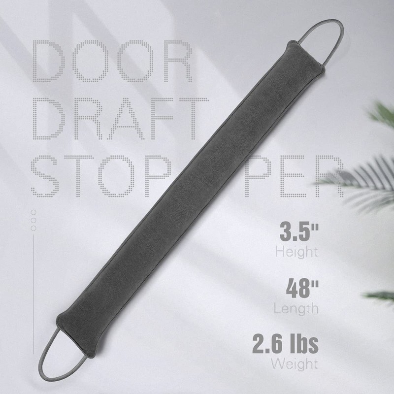 Tuffen Door Draft Stopper, 48 Inch Weighted Under Door Noise