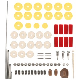 Vbestlife Flute Repair Parts Set Tools Kit Practical DIY Repair Maintenance Kit Set Musical Instrument Parts Accessories for Flute, Flute Repair Screws, Rollers, Pads, Reed, Pin Bolts