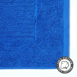 Homescapes Imperial Plain Royal Blue Bath Mat 50 x 80 cm - Super Soft Bathroom Mat - 100% Turkish Cotton Shower Mat