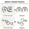 Holzsammlung Set of 15 Brain Teaser Metal Wire Puzzles, Classical