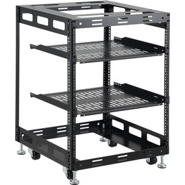 10U Open Frame Rack for Servers & AV Gear - Wall Mountable Design (Open or Closed top and Bottom Plates are Shipped Randomly)